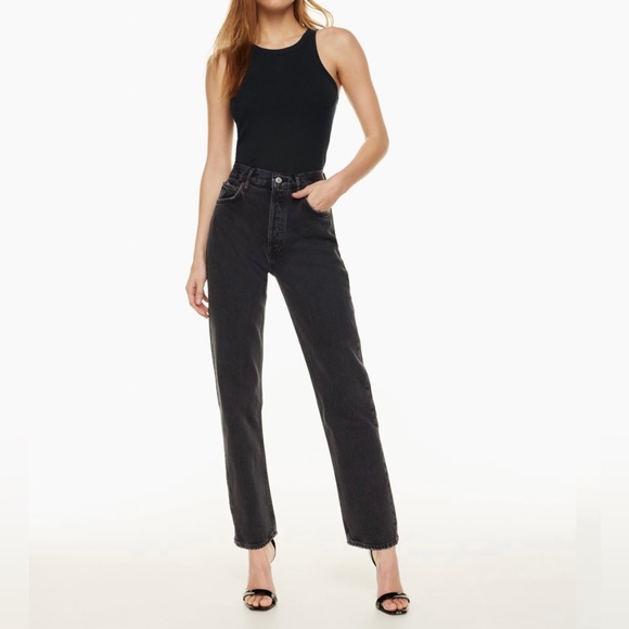 Agolde Denim - Agolde 90s pinch waist jeans, black tea, size 28